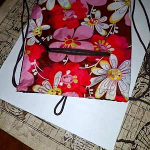 Cinch floral drawstrings bag